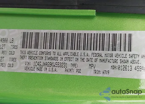 2019 Jeep Wrangler Sport S 4X4 из США, поврежденный, VIN 1C4GJXAG9KW553231